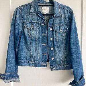 Jessica Simpson distressed denim jacket